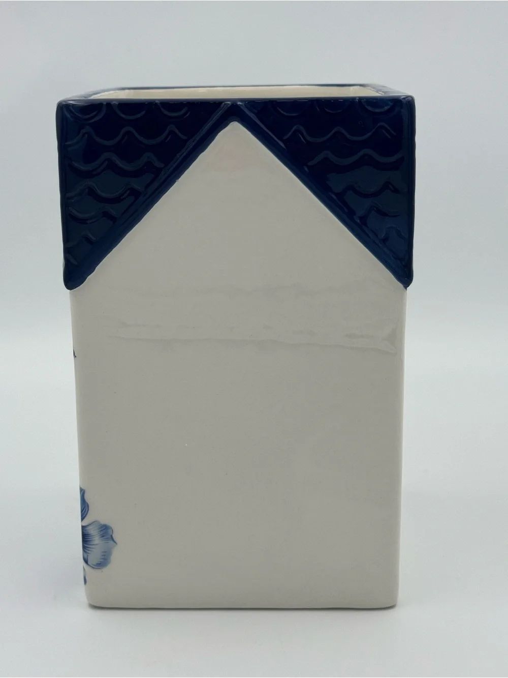 Beau Monde Blue‎ White Floral House Utensil Holder Cottagecore Kitchen Decor